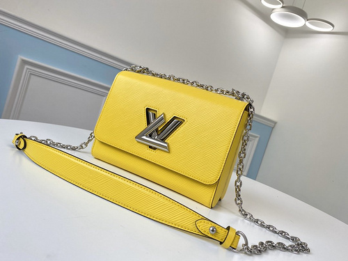 LV bag M56119 yellow medium twist medium chain bag-29cf2fbb